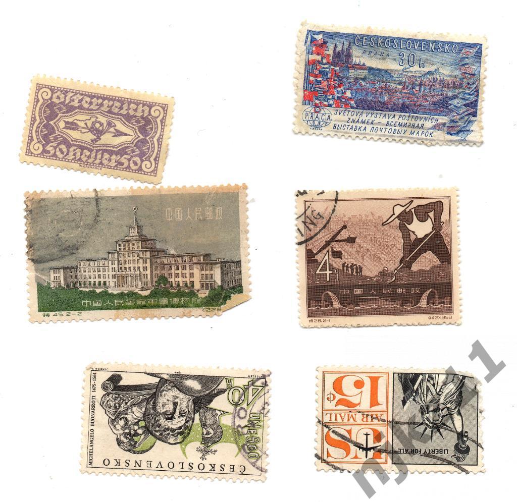 77 разных марок в основном ранние советы, но есть одна рейх и зарубежных несколь 2