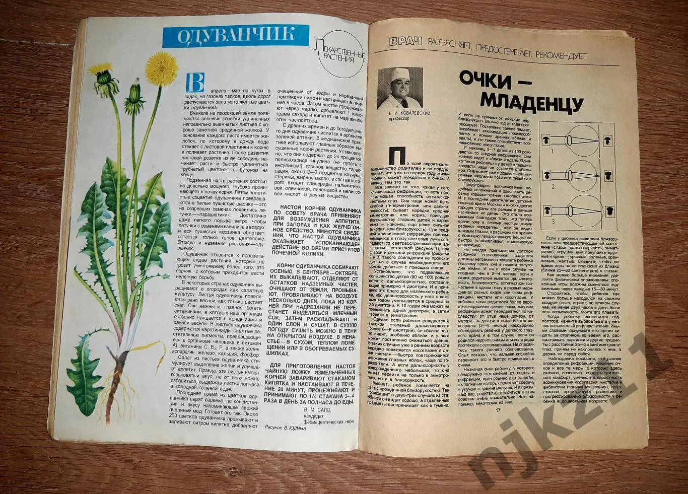 Журнал Здоровье № 5 за 1983г гимнастика, очки детям, одуванчик 3