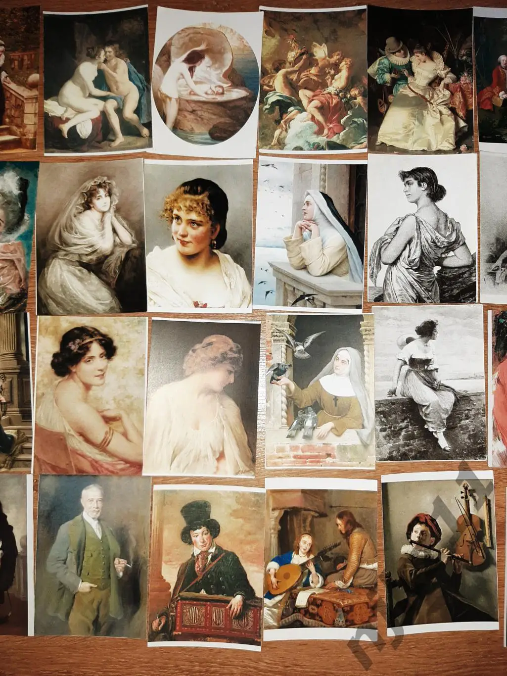 44 открытки художники 19 век переснятые картинки одним лотом в коллекцию 2