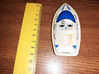 Катер железный номер 3 игрушка СССР