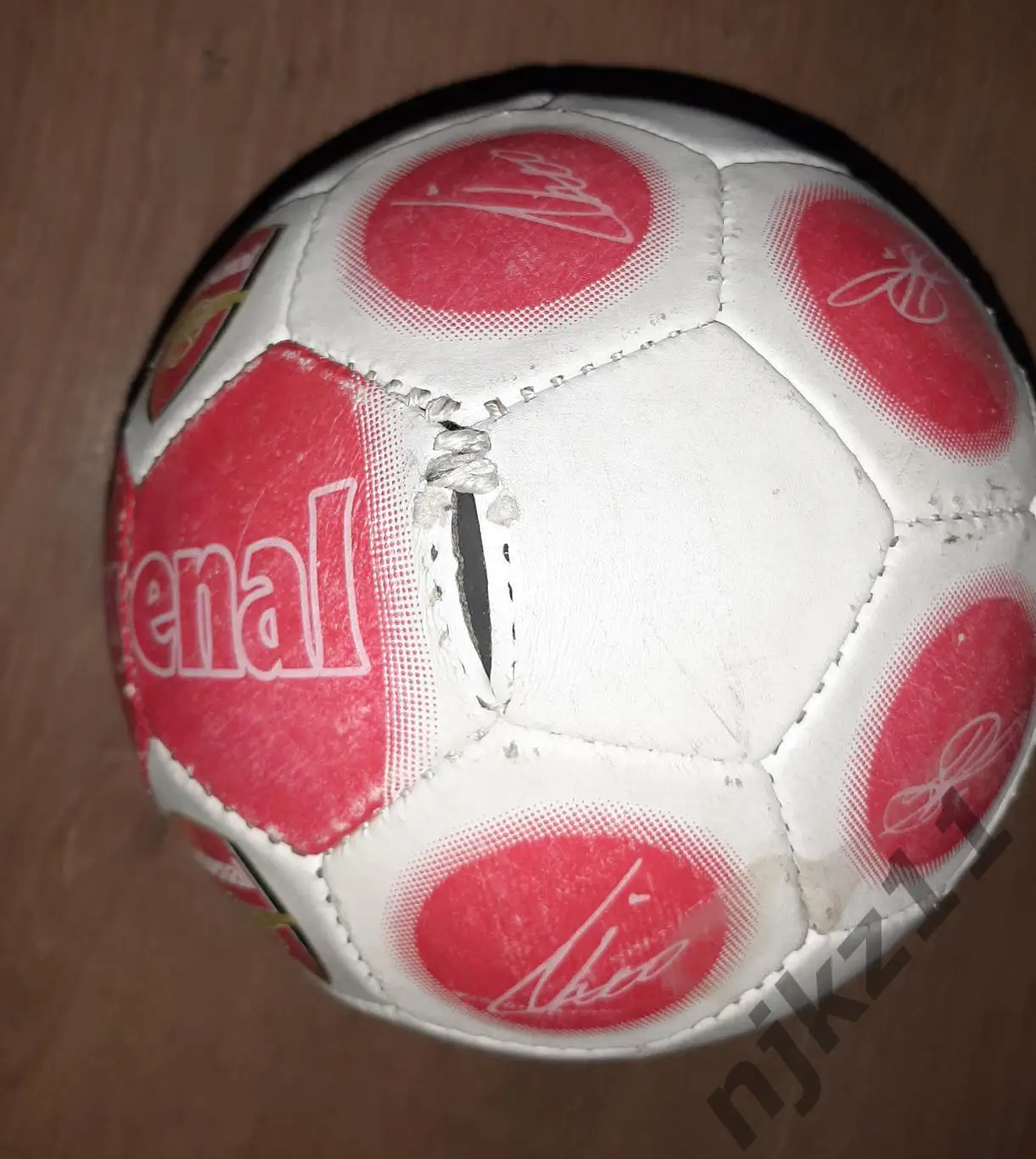 Футбольный мяч Арсенал Лондон. Пушкари. Автографы клише на мяче 1
