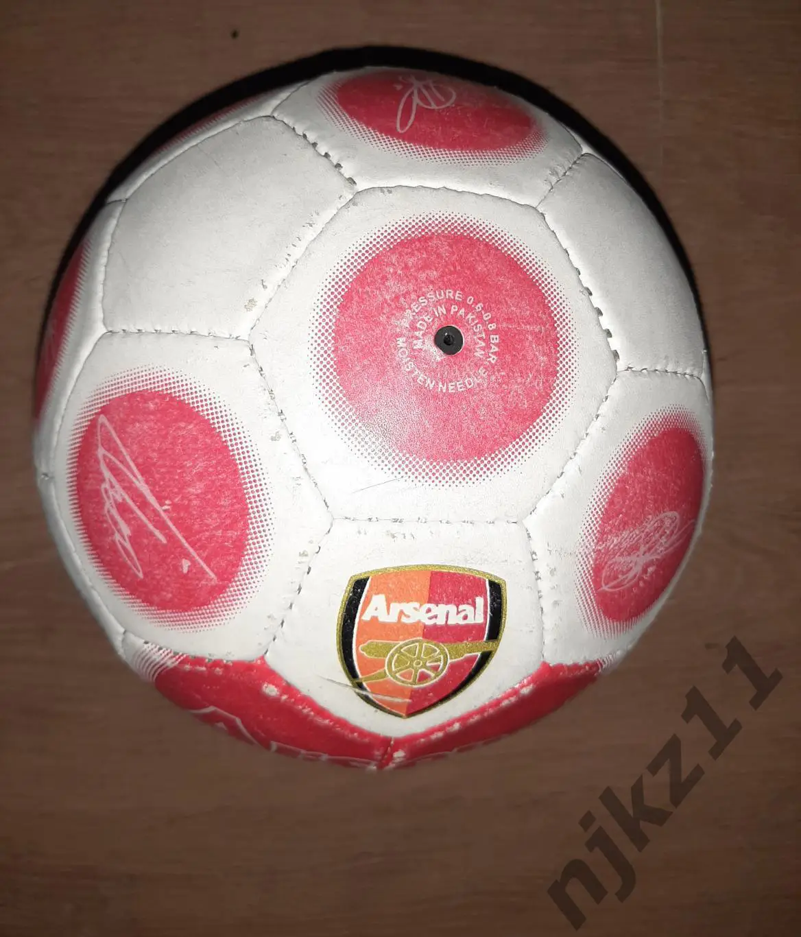 Футбольный мяч Арсенал Лондон. Пушкари. Автографы клише на мяче 3