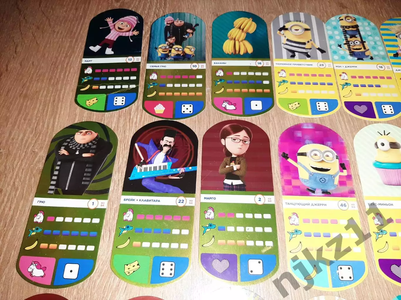 133 штуки РЕДКИЕ НОВЫЕ Карточки Миньоны Гадкий Я Магнит 6