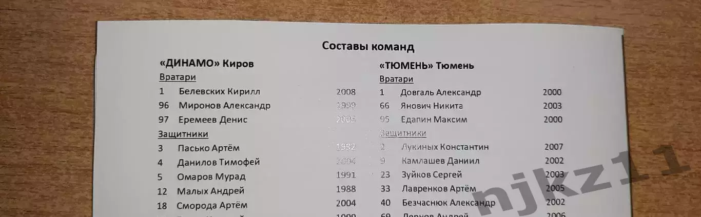 Динамо Киров-Тюмень Тюмень 5.10.2025 1