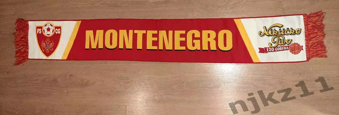 Шарф футбольной Сборной (сборная) Черногории (Черногория, Монтенегро)