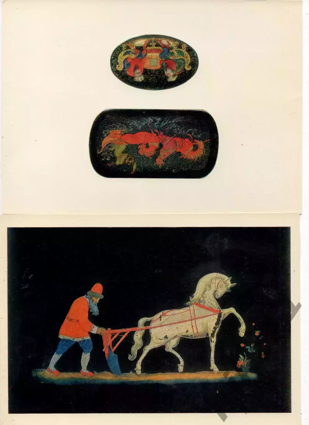 Набор открыток Иван Голиков Палех большой формат 1970г 2