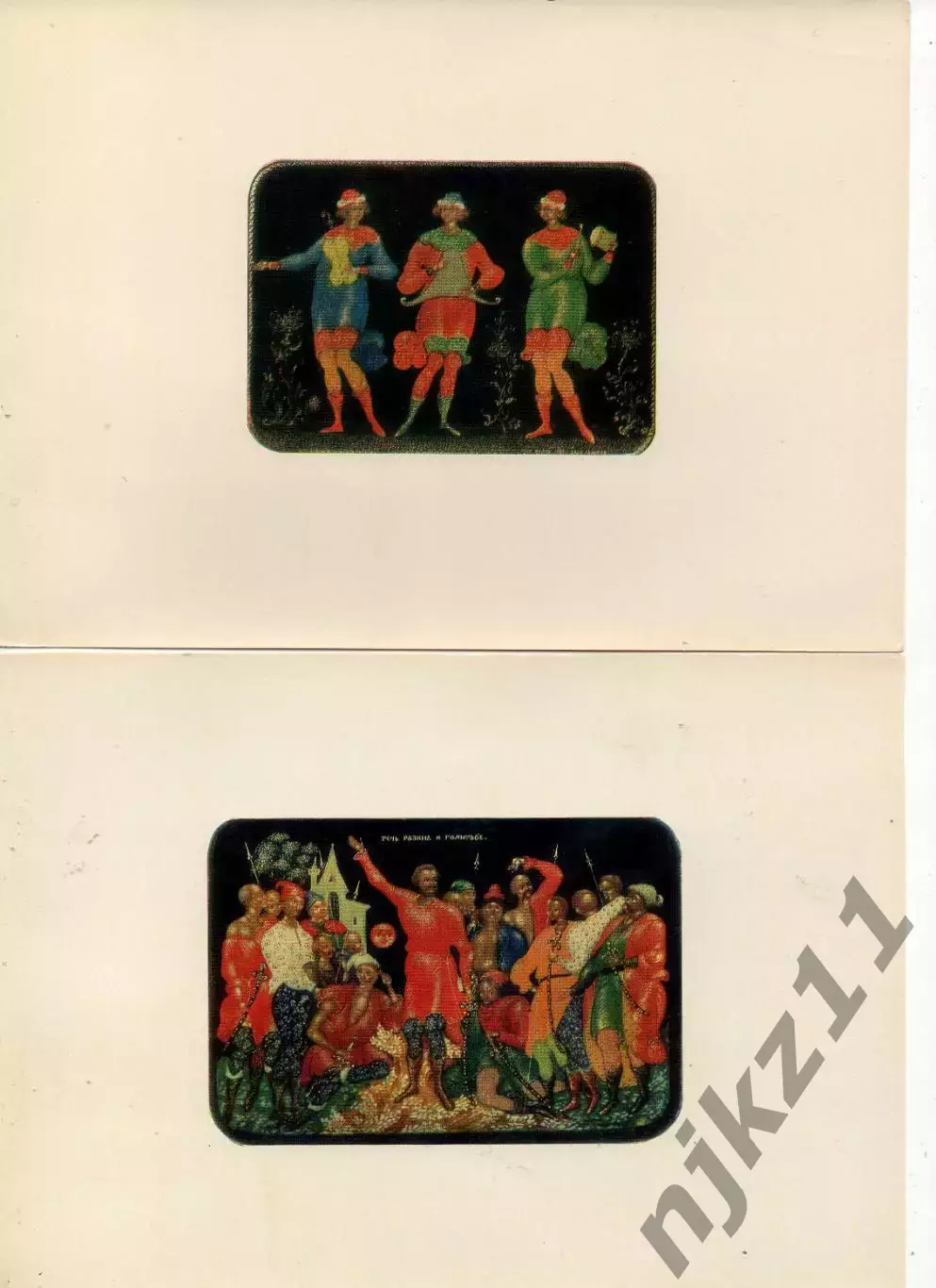 Набор открыток Иван Голиков Палех большой формат 1970г 4