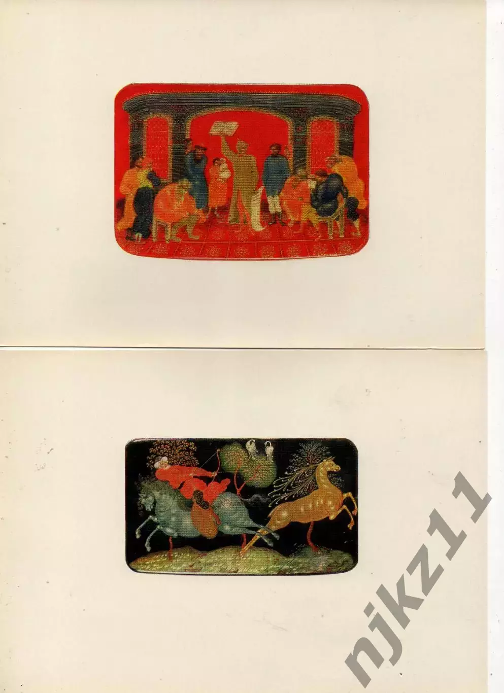 Набор открыток Иван Голиков Палех большой формат 1970г 5