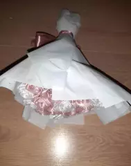 Искусственные цветы. Искусственный Букет роз 6 веток белые и розовые. Интерьер и