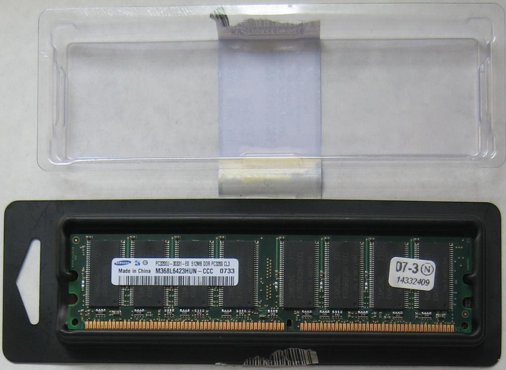 МОДУЛЬ ПАМЯТИ Samsung DDR 512 Mb PC3200 (DDR400)