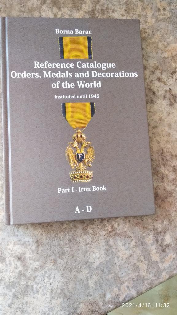reference catalog orders, medals and decorations until 1945. Part 1