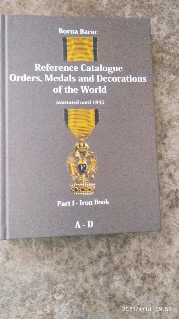Reference catalog orders medals and decorations until 1945. Part 1