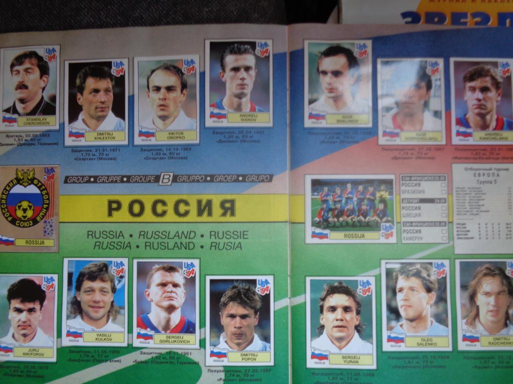 Альбом Панини.Чемпионат Европы 1996 года.PANINI-EURO 1994 год 1