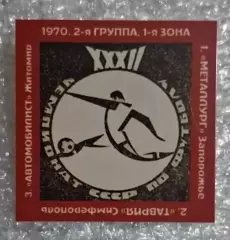Металлист,Таврия,Автомобилист Житомир призеры 2-я лига 1970 г.