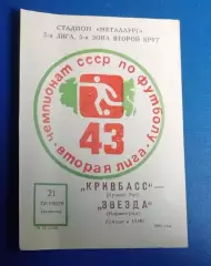 Кривбас-Звезда Кировоград 21.10.1980 г.