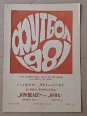 Кривбас-Нива Винница 28.06.1981 г.
