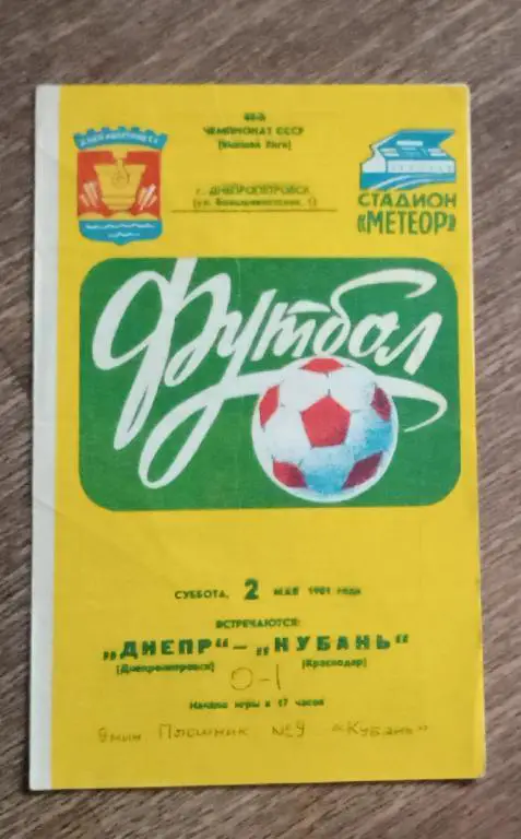 Днепр-Кубань 1981 г.