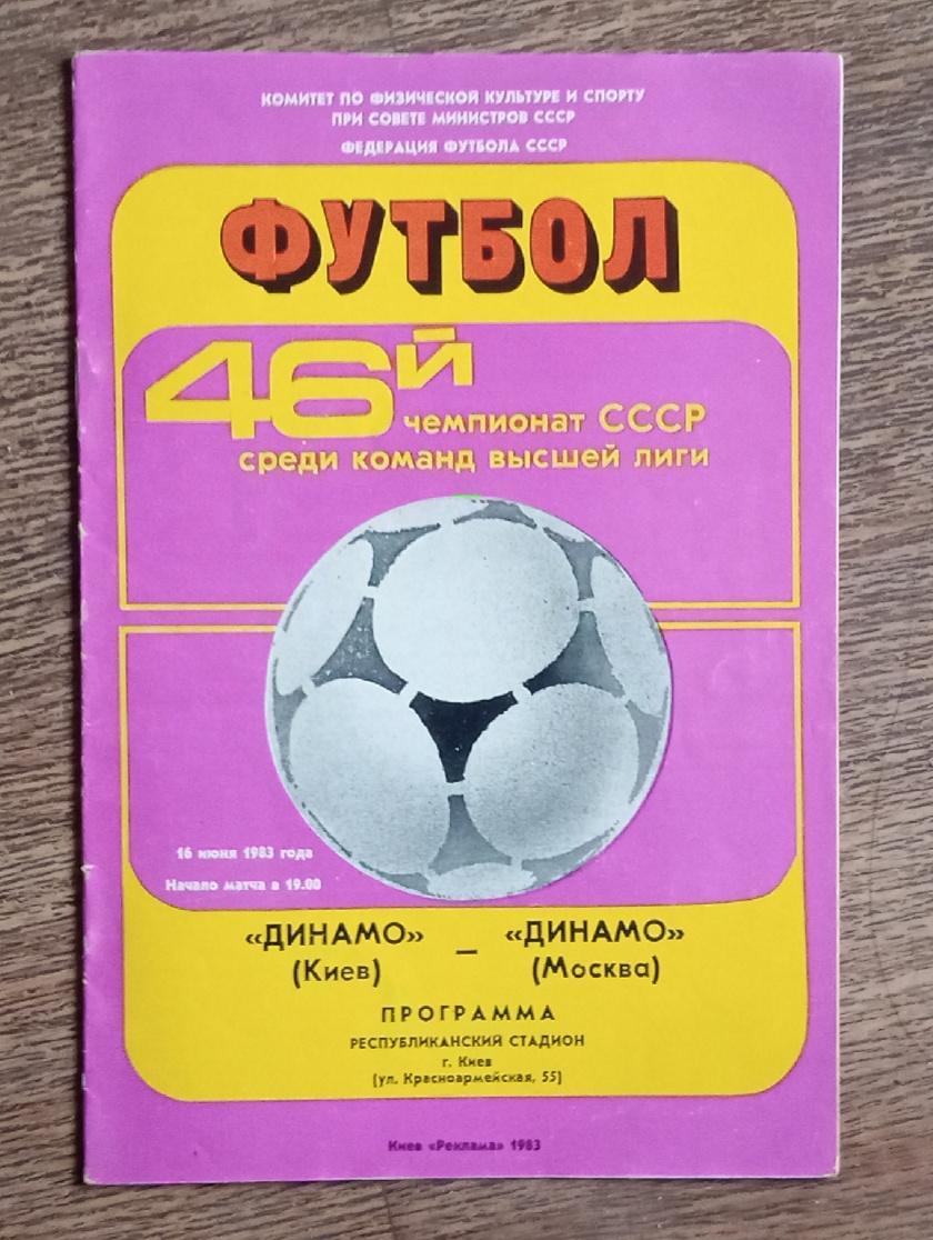 Динамо Киев-Динамо Москва 1983 г.