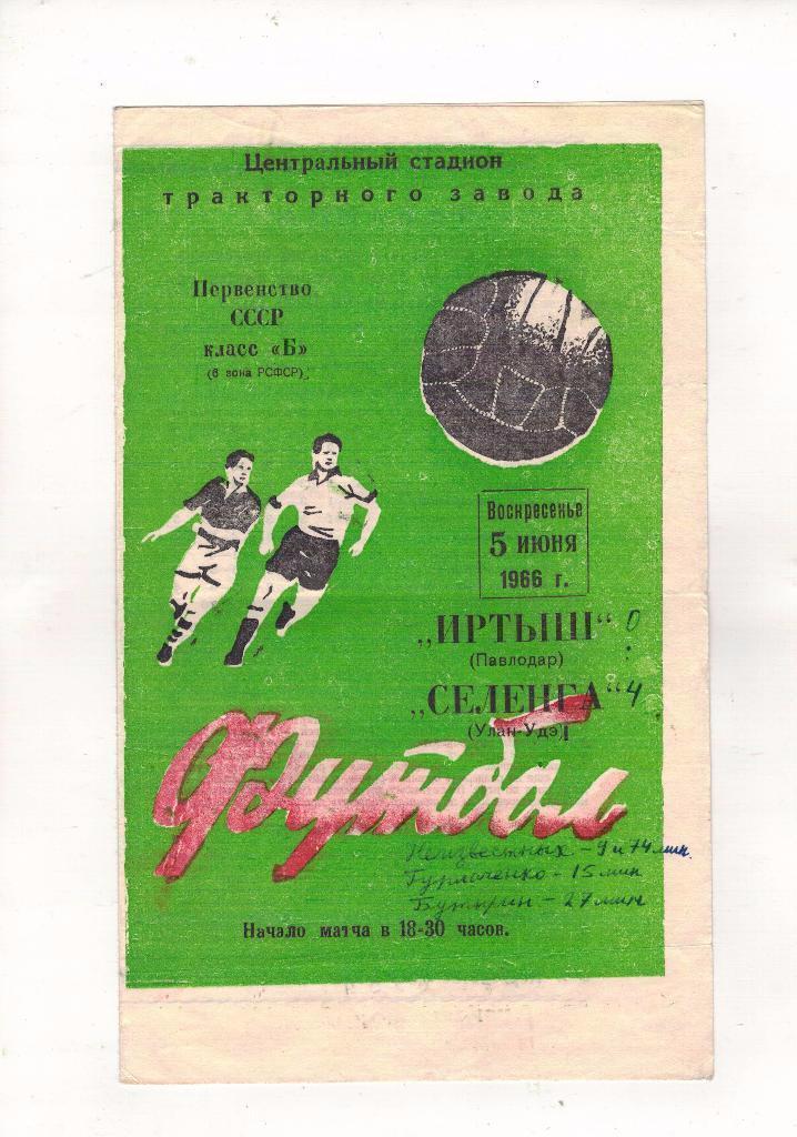 Иртыш Павлодар - Селенга Улан-Удэ 1966