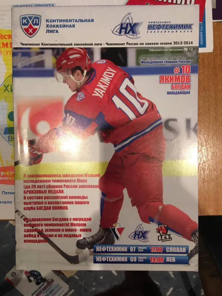 Нефтехимик Россия - Слован Лев Чехия Словакия 2014