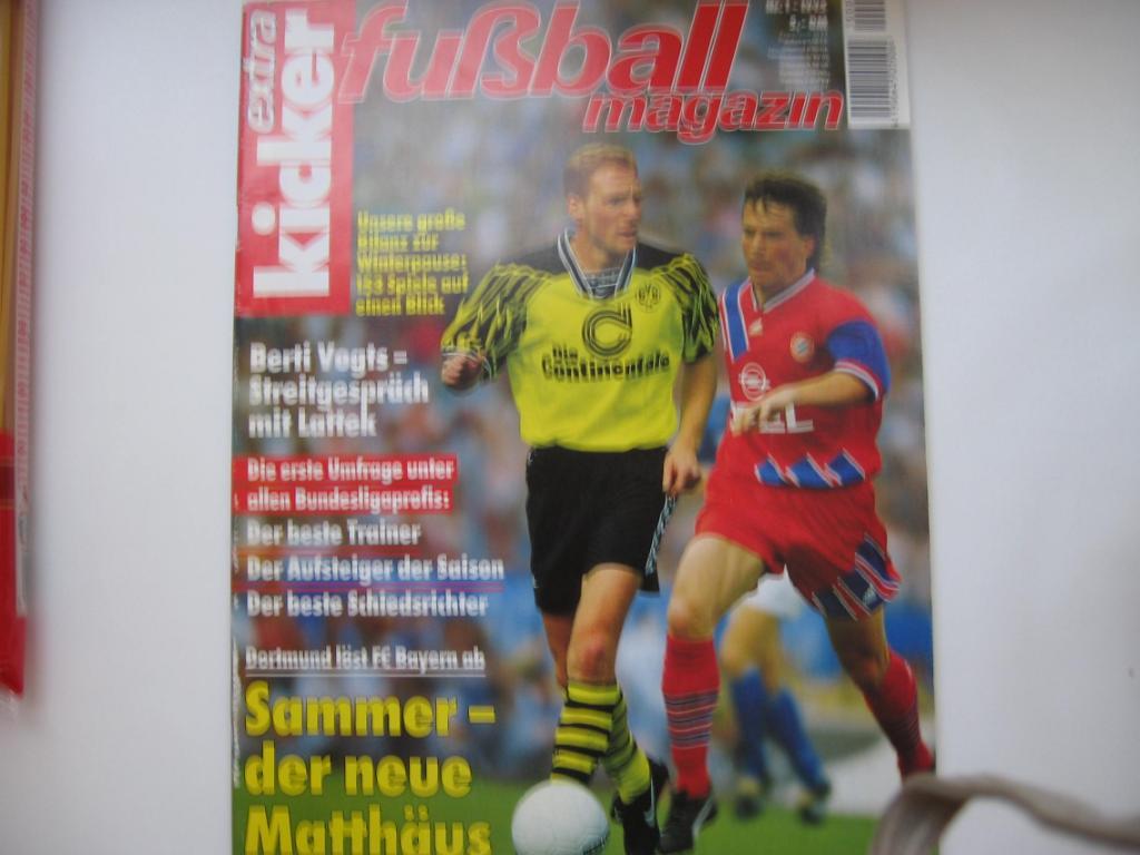 Немецкий футбольный журнал.Kicker extra Football№1 за 1995 год