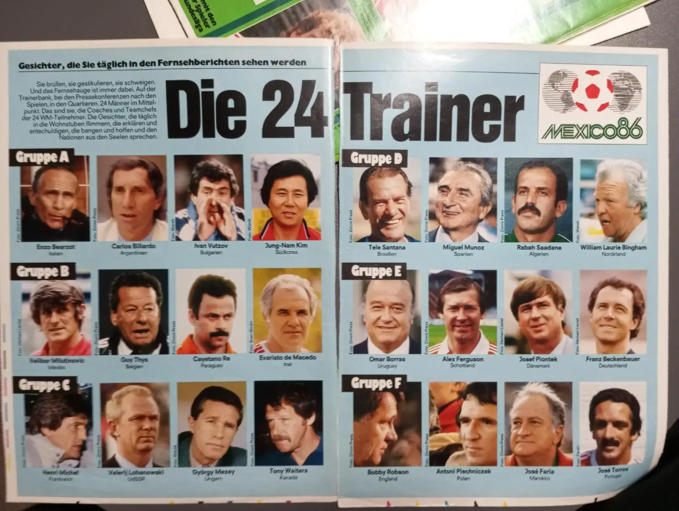 Тренеры на ЧМ -86 из kicker