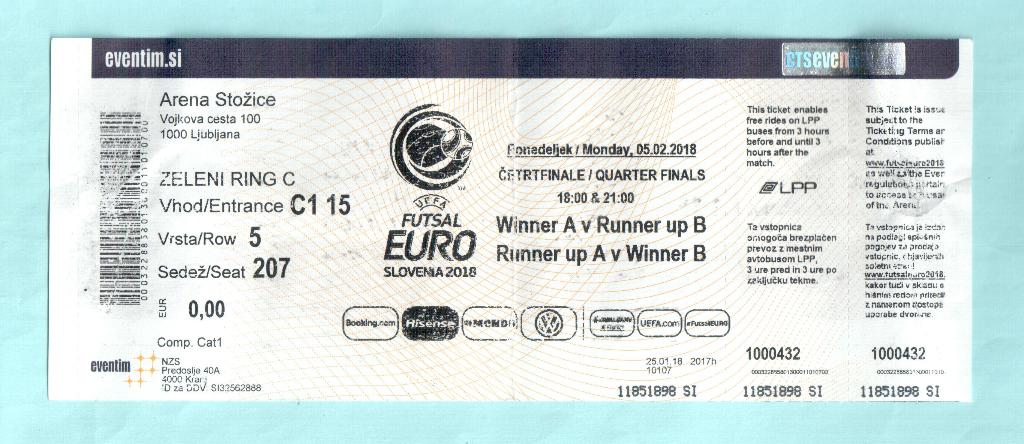 FUTSAL EURO SLOVENIA 2018 /// Cербия-Казахстан & Словения-Россия 05.02.2018