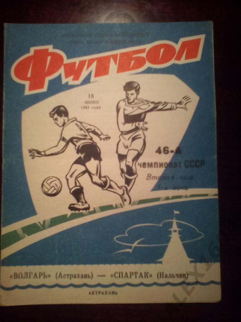 Волгарь Астрахань--Спартак Нальчик вторая лига 1983 год