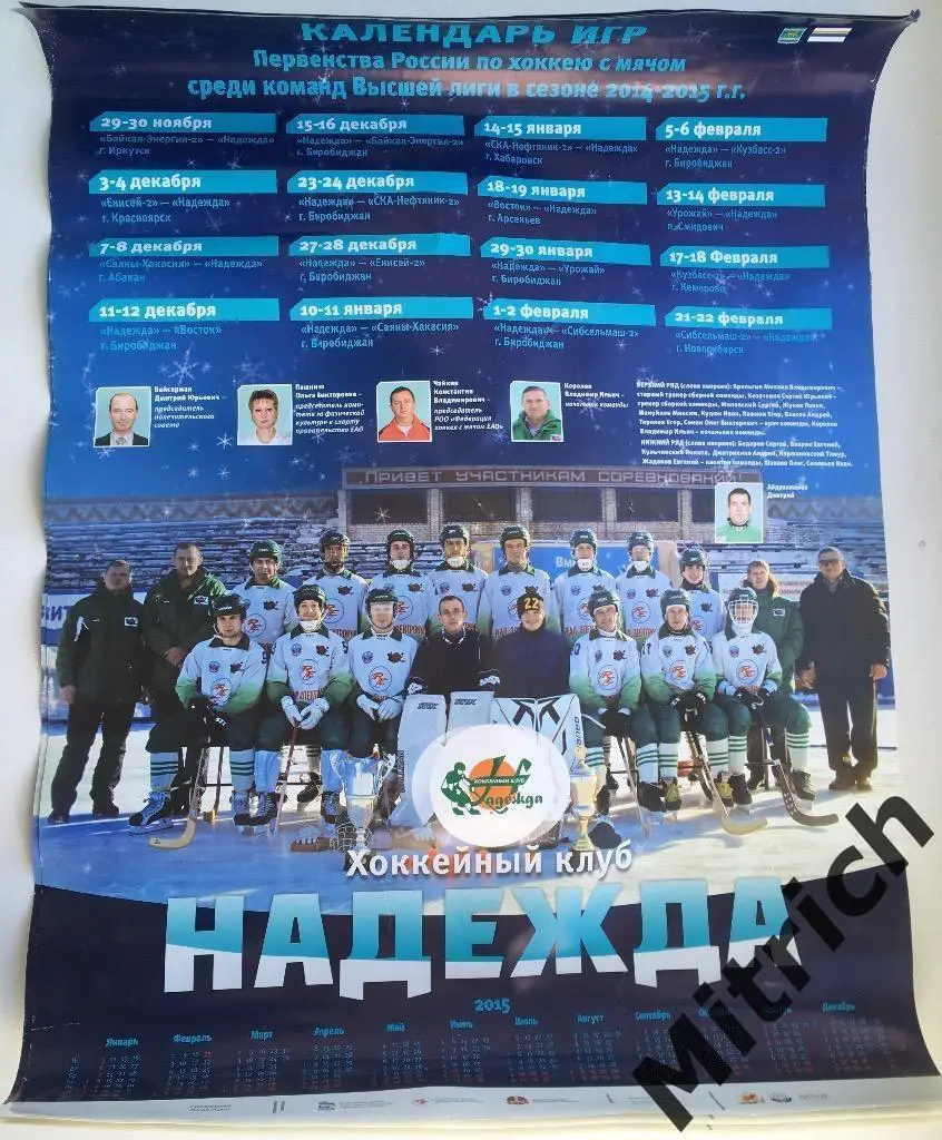 Надежда Биробиджан 2014/2015. Хоккей с мячом