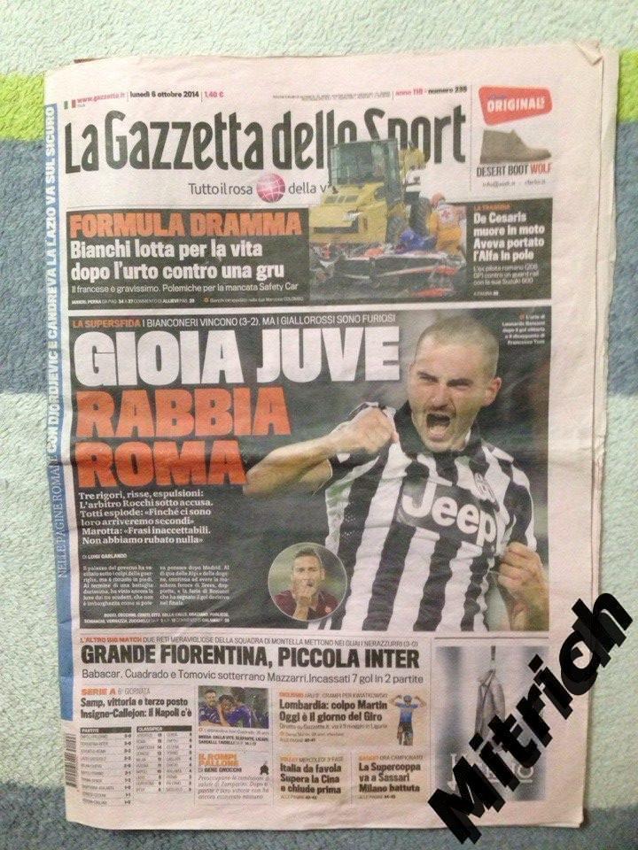 LaGazzetta dello Sport 6.10.2014