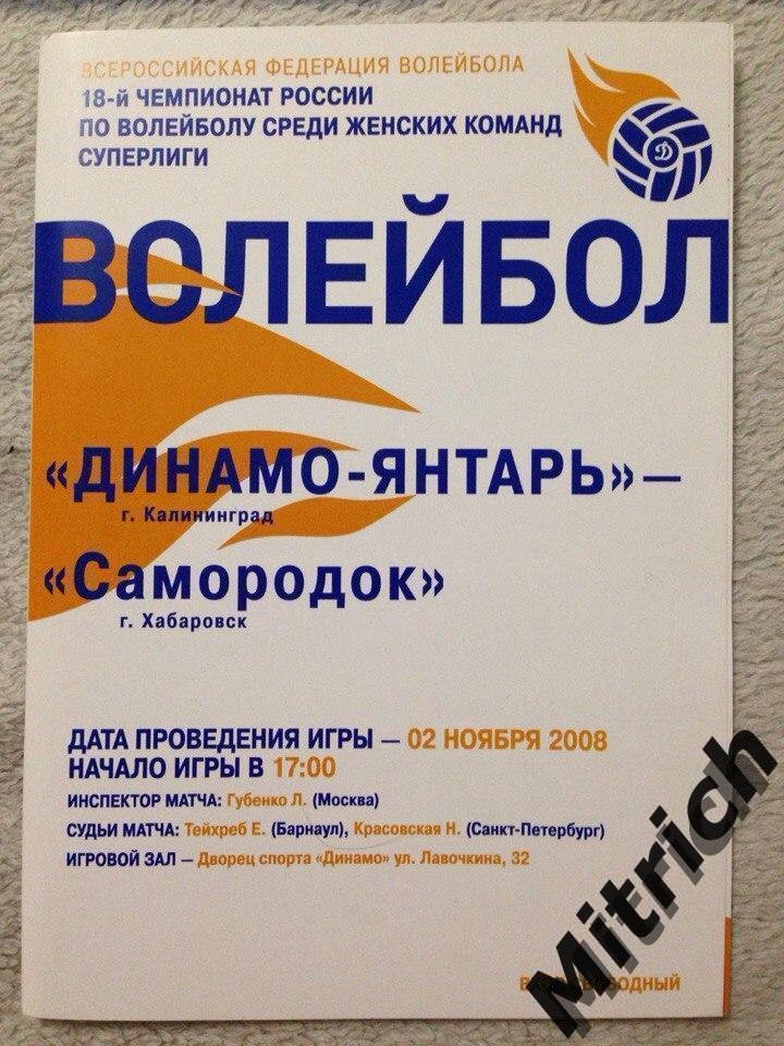 ЖЕНСКИЙ ВОЛЕЙБОЛ Динамо-Янтарь Калининград - Самородок Хабаровск 2008/2009