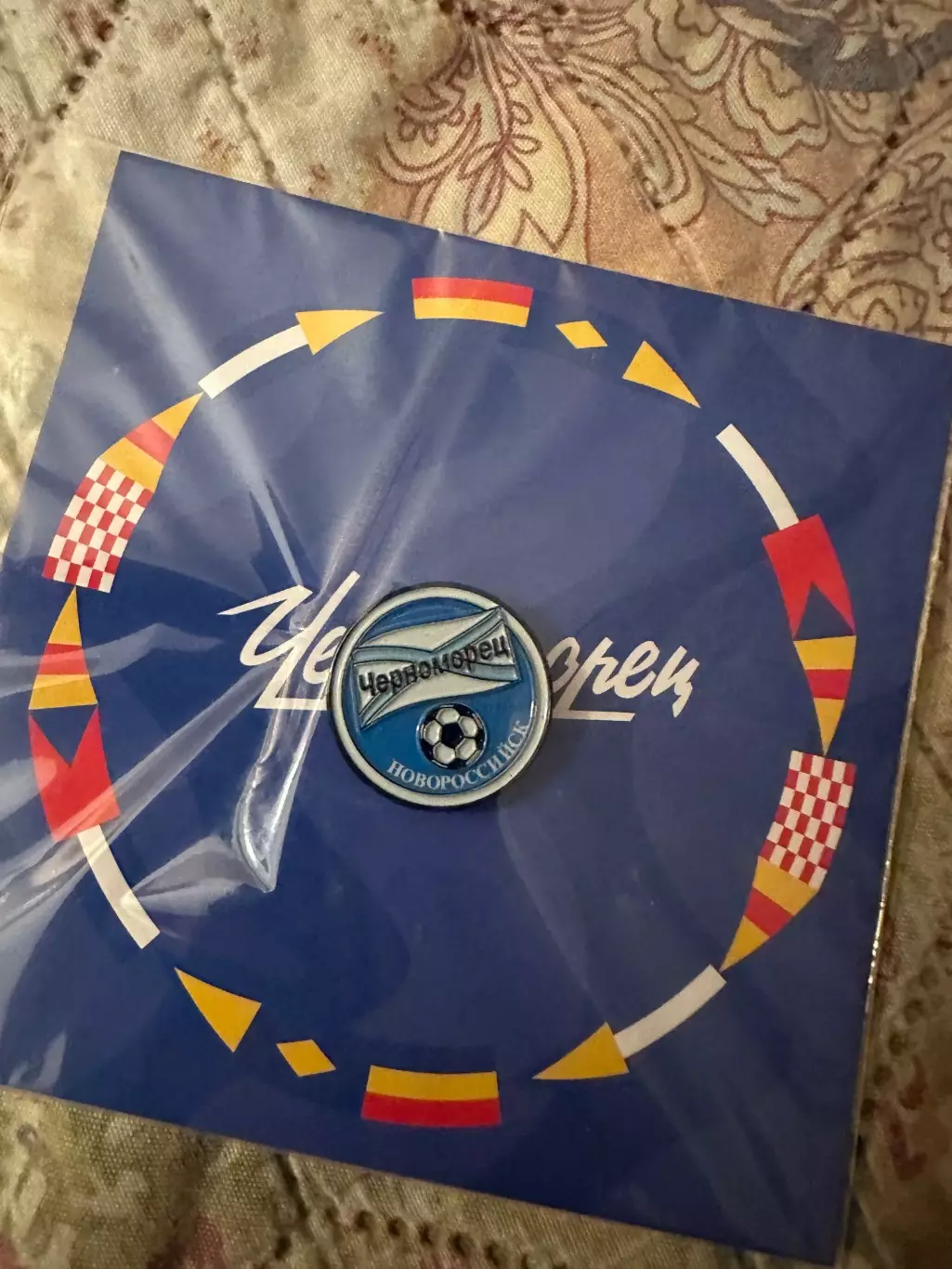 Официальный знак ФК Черноморец (Новороссийск) мягкая эмаль