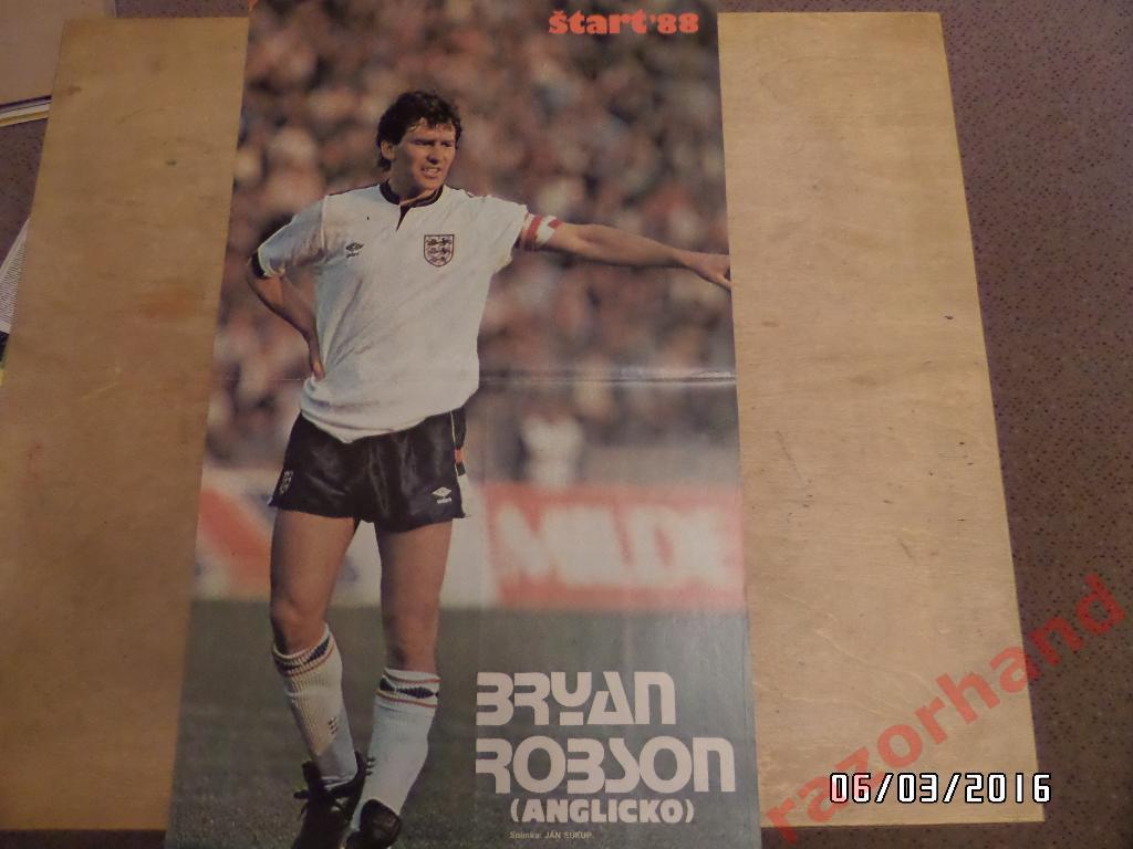 Брайан Робсон - Англия - Плакат из журнала START ЧССР 1988 год