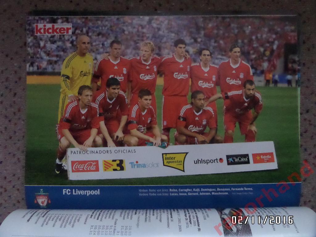 Ливерпуль, Англия - 2009 - постер из журнала Киккер Германия