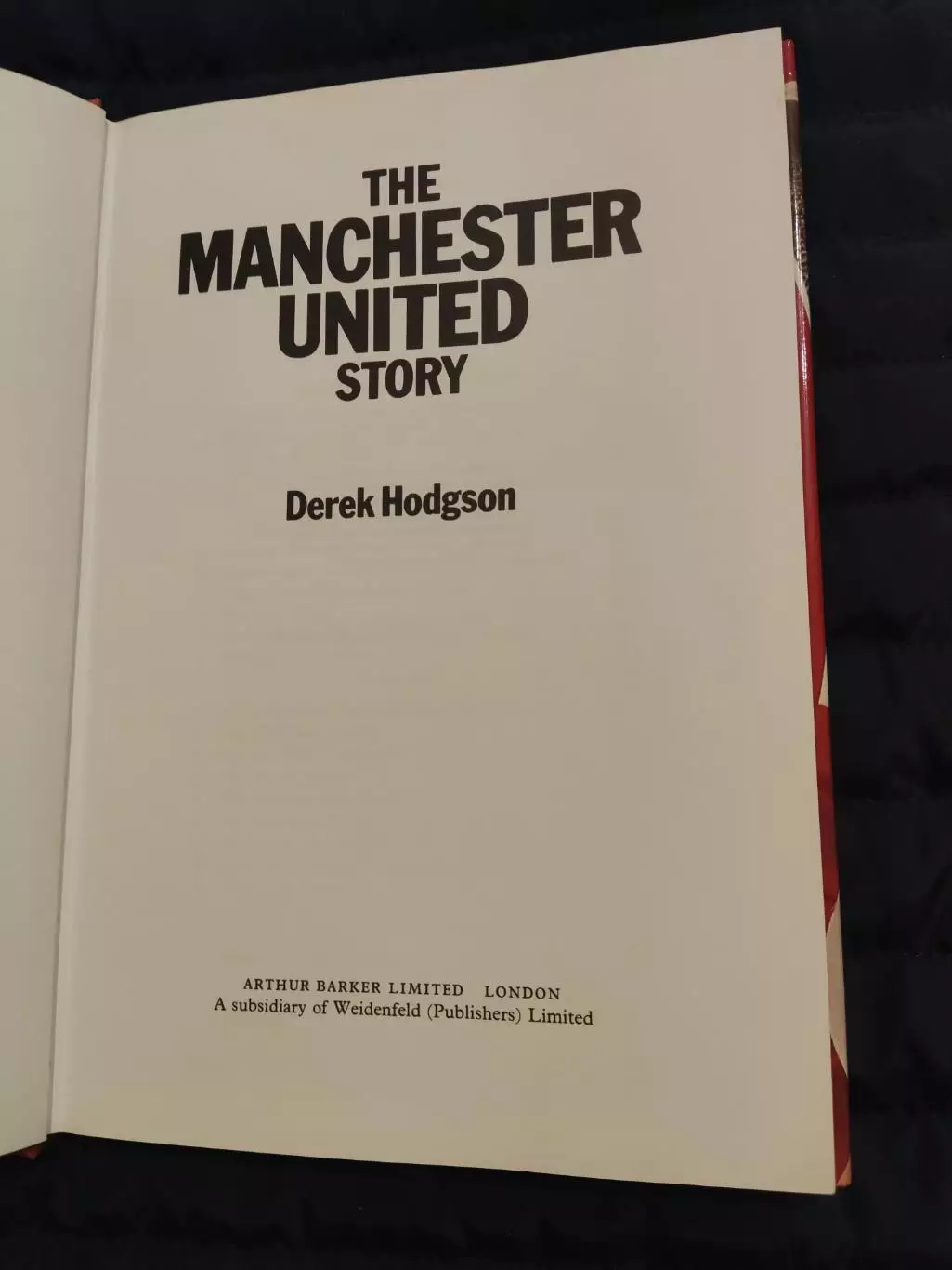 Derek Hodgson The Manchester United story 1
