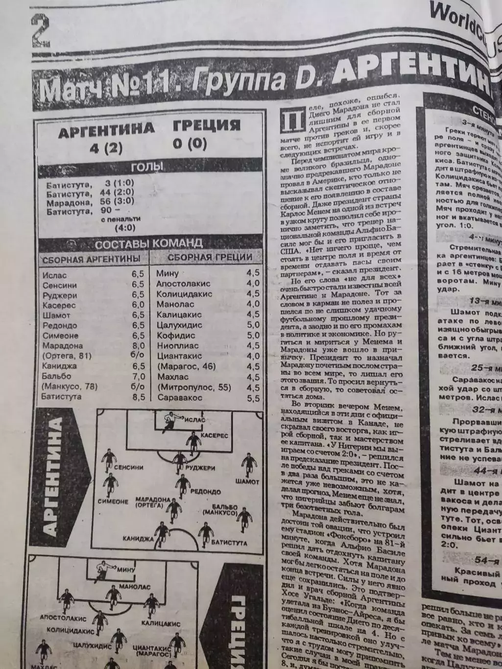 Газета Спорт экспресс 23.06.1994 - N°112 (777) 2