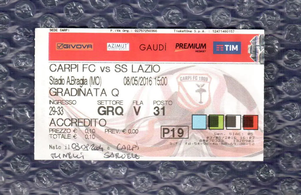 ITALIA-SERIE А /// Карпи-Лацио 08.05.2016