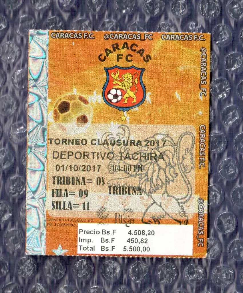ВЕНЕСУЭЛА -( Каракас-Депортиво Тачира 01.10.2017