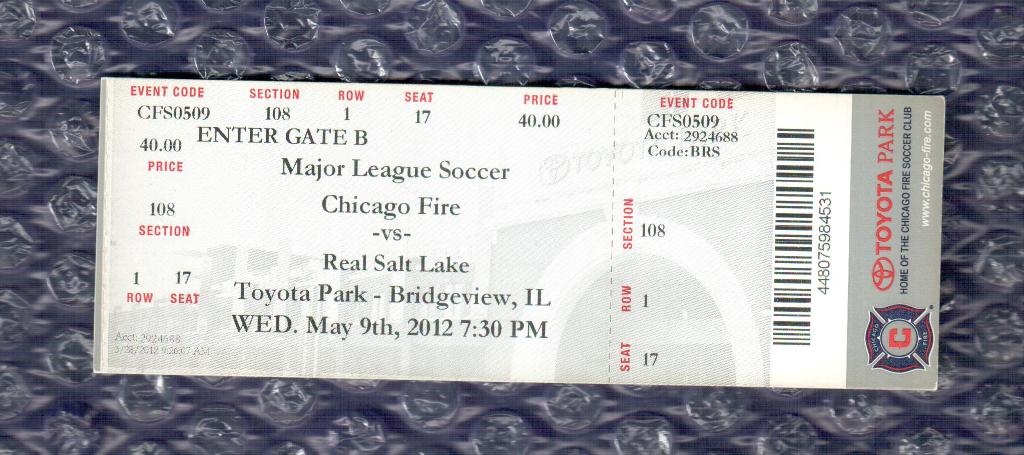 MAJOR LEAGUE SOCCER /// Чикаго Файр-Реал Солт-Лейк 09.05.2012