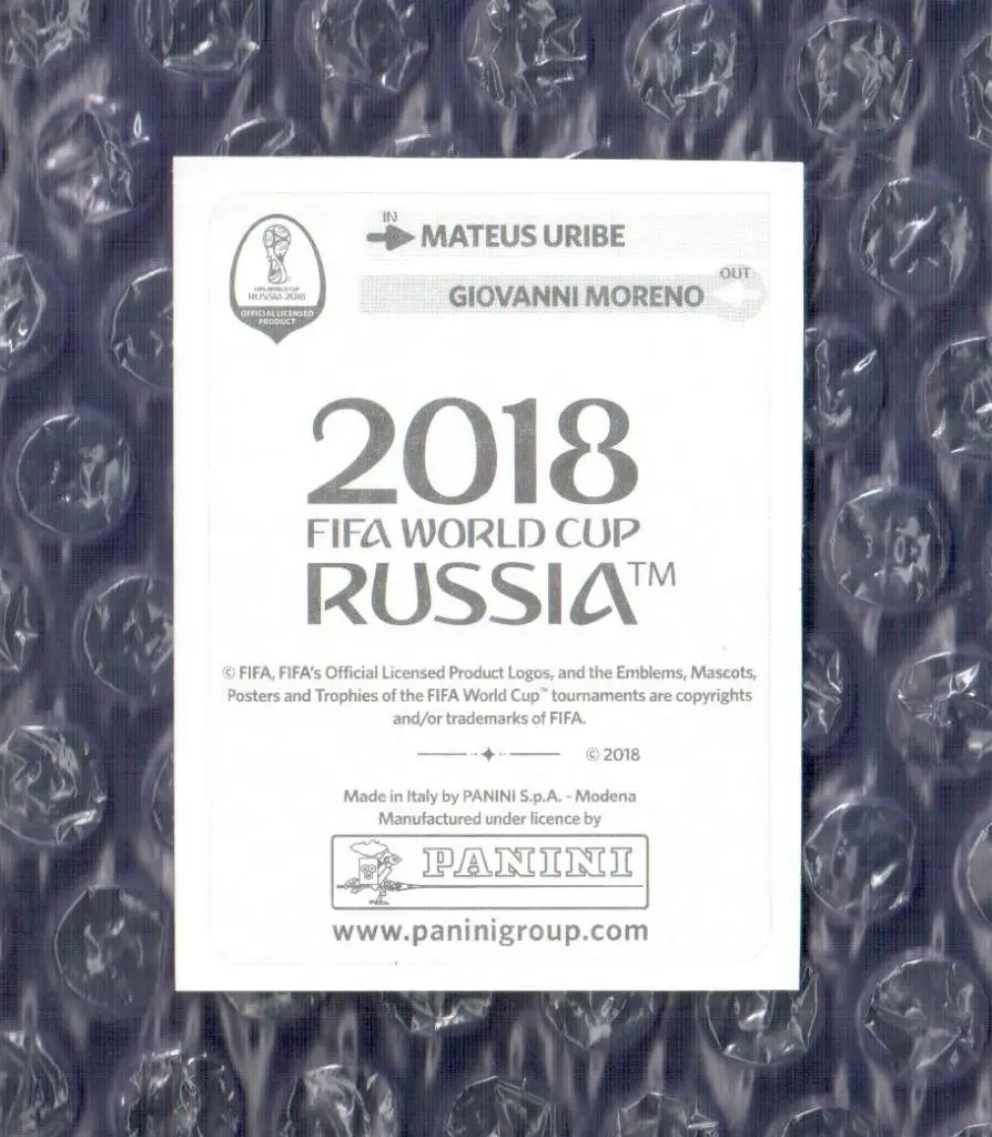 FIFA WORLD CUP 2018 // PANINI - ПАНИНИ // Колумбия-Mateus Uribe 1