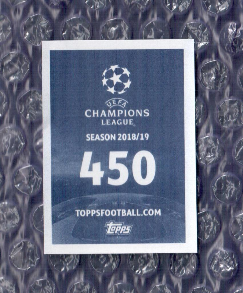 UEFA CHAMPIONS LEAGUE 2018/2019 // PANINI - ПАНИНИ // 450-Tomecak 1