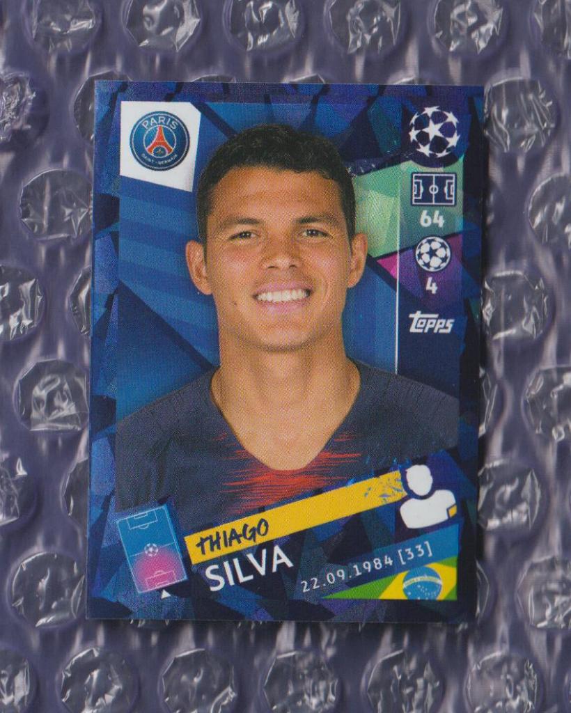 UEFA CHAMPIONS LEAGUE 2018/2019 // PANINI - ПАНИНИ // 309-Thiago Silva