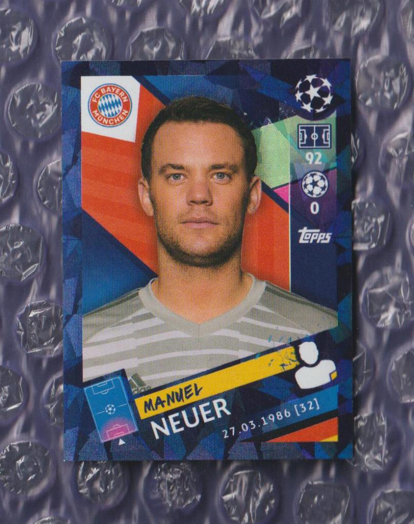 UEFA CHAMPIONS LEAGUE 2018/2019 // PANINI - ПАНИНИ // 081-Manuel Neuer