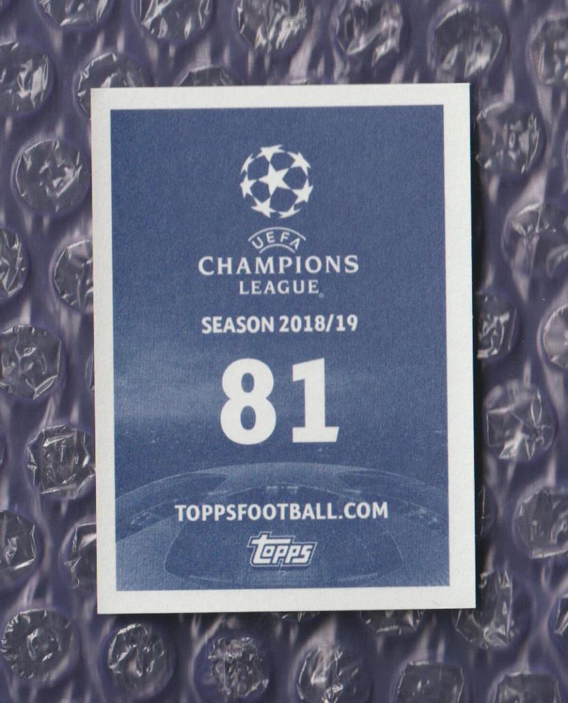 UEFA CHAMPIONS LEAGUE 2018/2019 // PANINI - ПАНИНИ // 081-Manuel Neuer 1