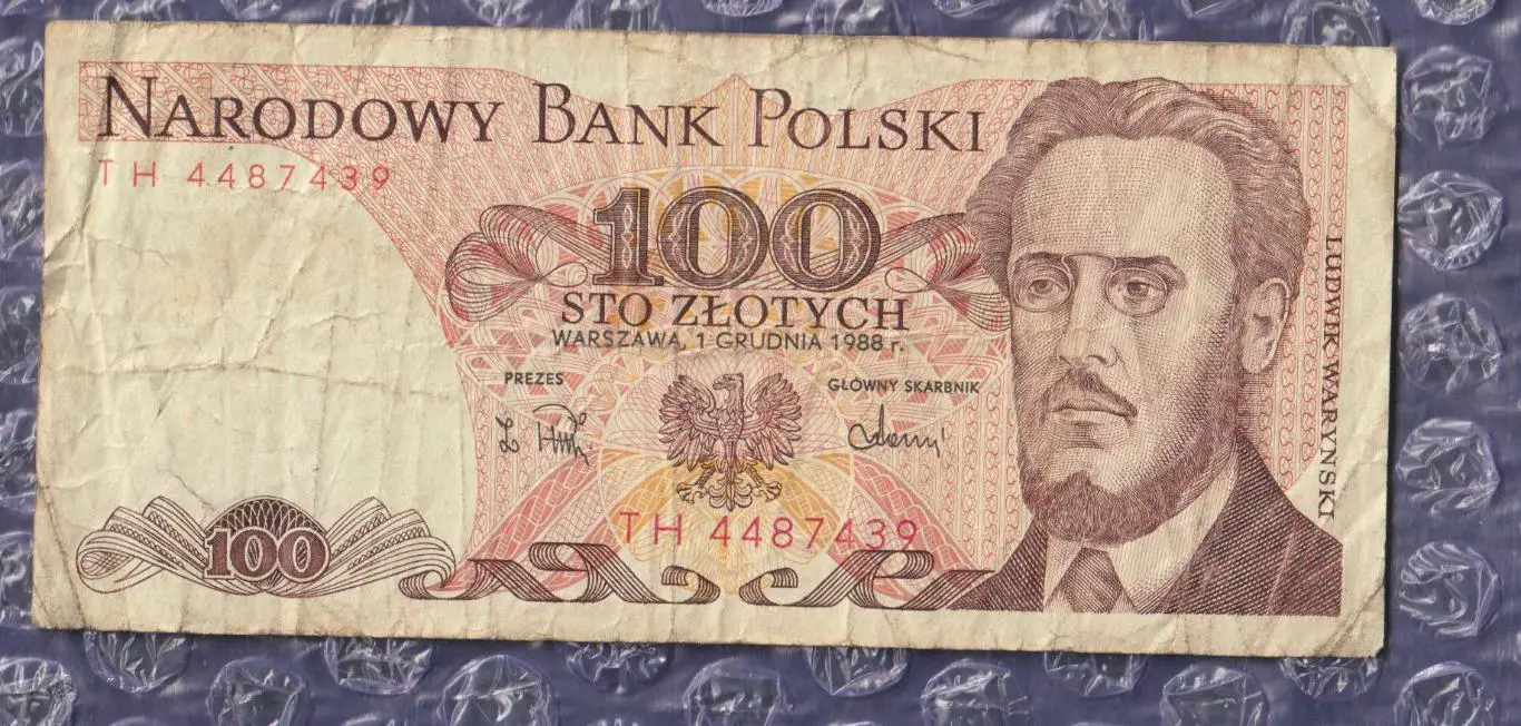 Банкнота 100 злотих - 1988 рік (Польща)