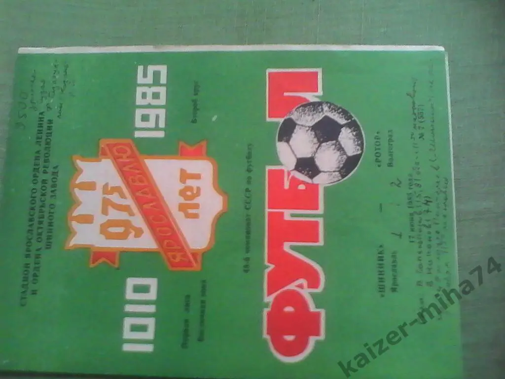 шинник ярославль/ротор 1985г.