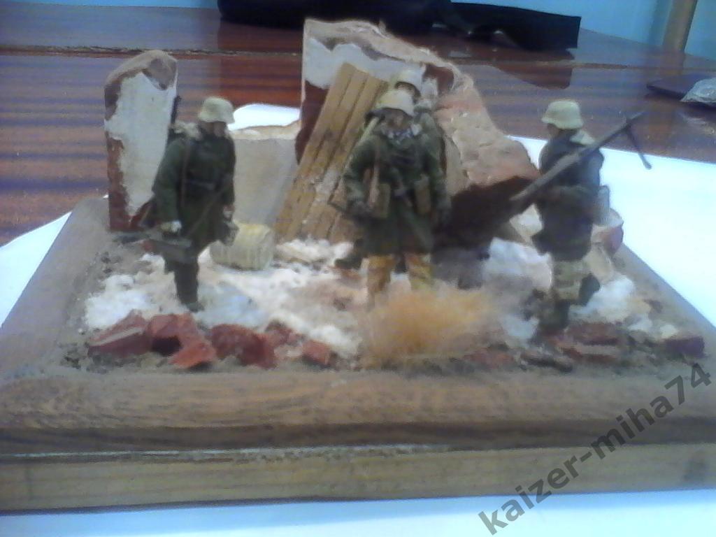 мини панорама группа солдат вермахта.