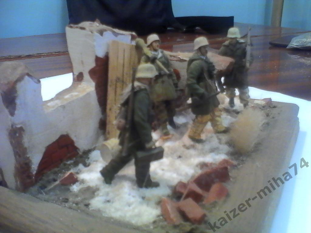 мини панорама группа солдат вермахта. 1