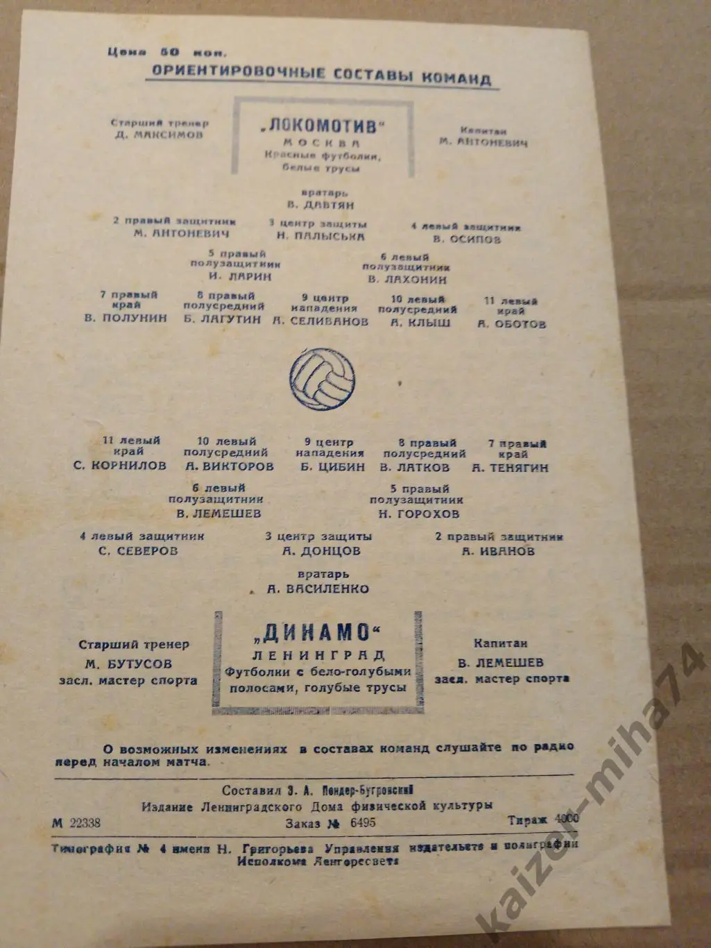 Чемпионат СССР по футболу 1948г. 1