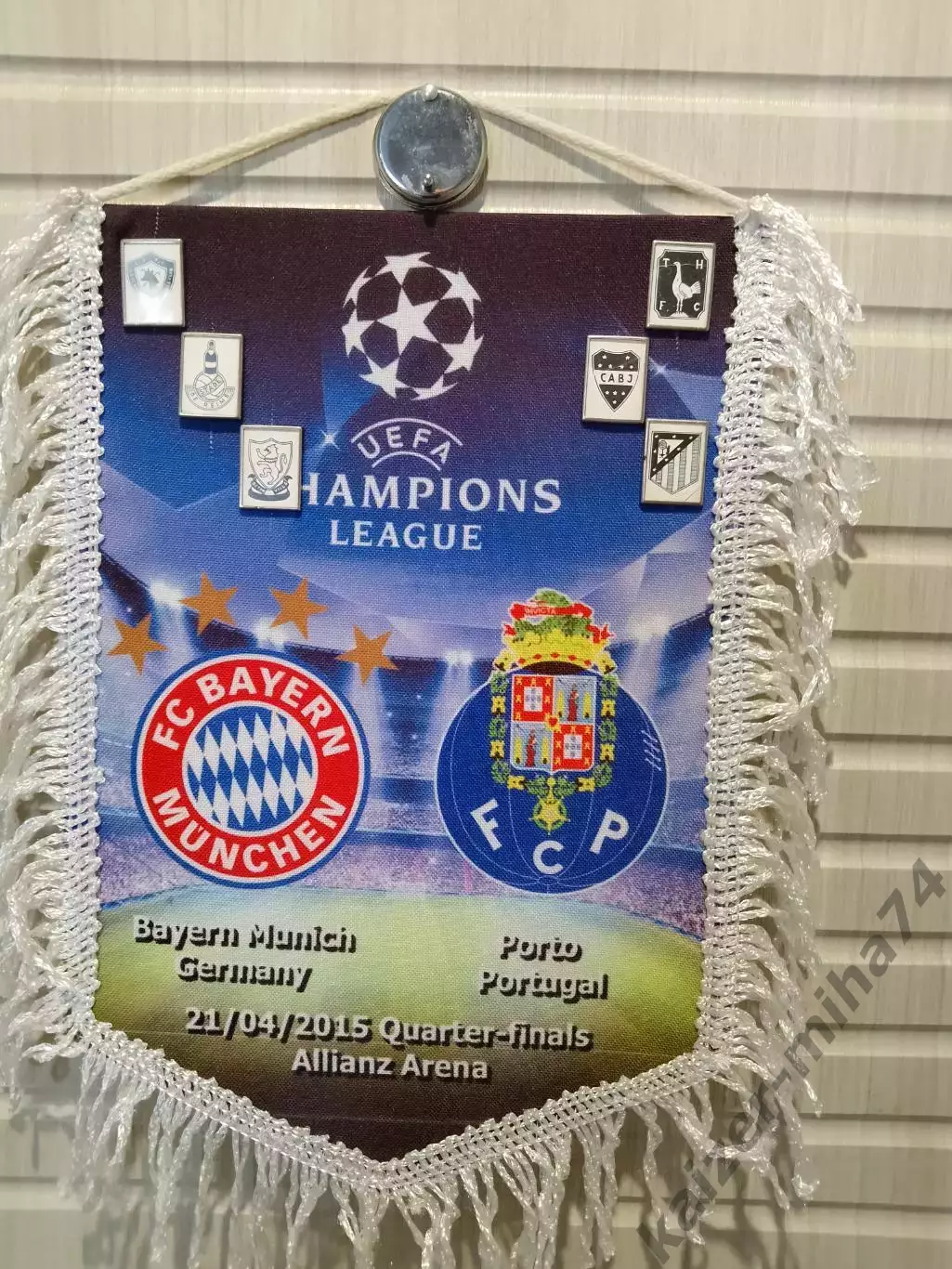 Матчевый вымпел лига чемпионов. Бавария/ порту..